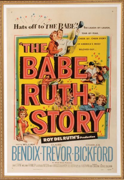 1948 Movie Poster Babe Ruth Story